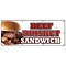 Signmission BEEF BRISKET SANDWICH BANNER SIGN slow cooked bar b que texas smoked B-96 Beef Brisket Sandwich - alternate 1